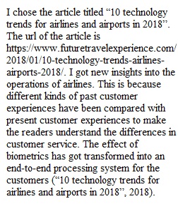 4.3 - Discussion Current Trends in the Airline Industry